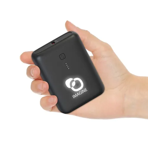 BATTERIE DE SECOURS ULTRA SLIM RETRO-ÉCLAIRÉE 10 000 MAH NOIR