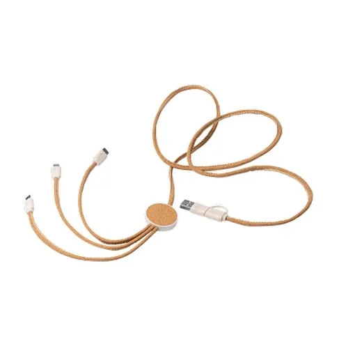 Câble de Charge Extensible 5 en 1 en Bambou et ABS Recyclé