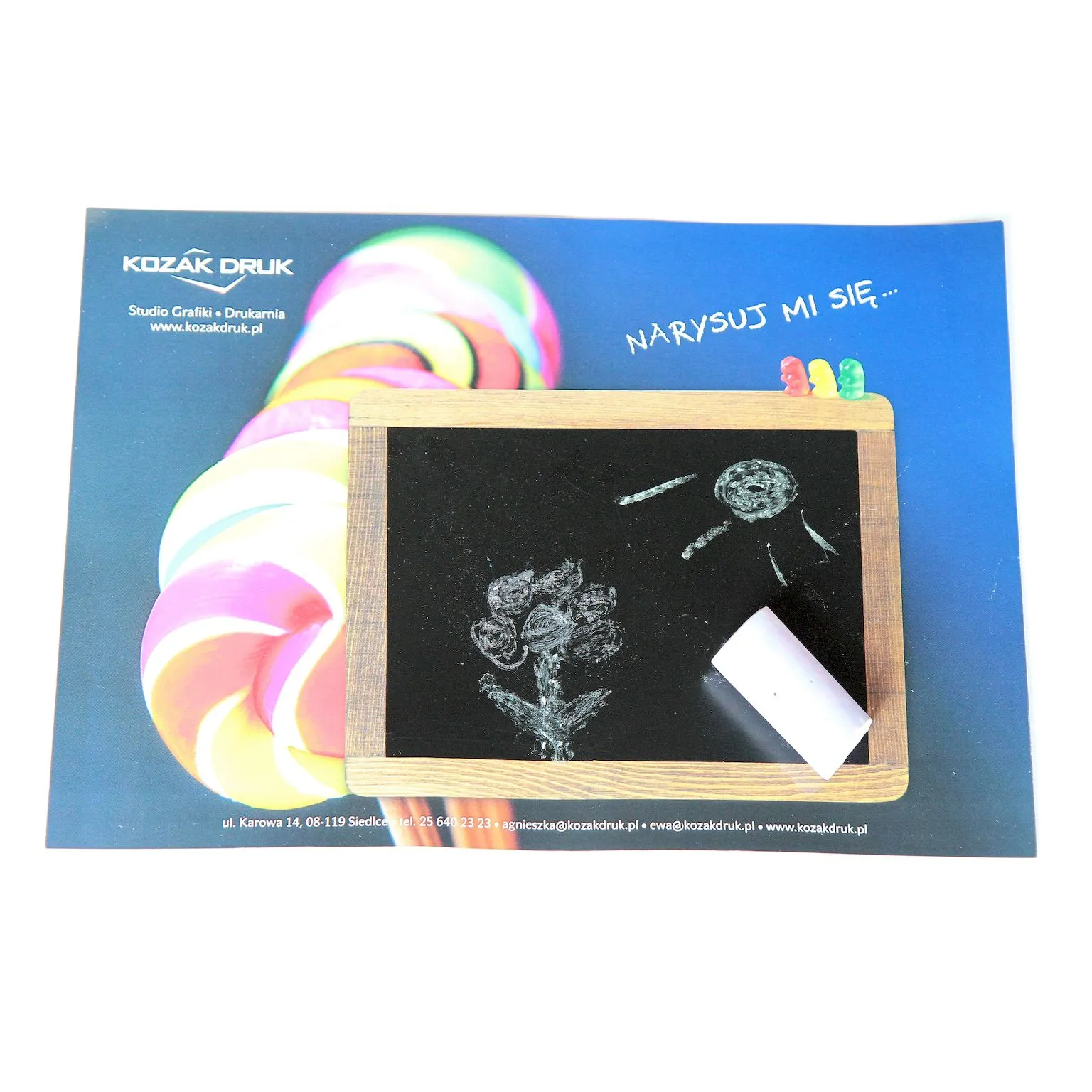 Magnets personnalisables avec surface ardoise effet craie