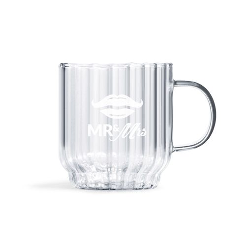 Mug en Verre Borosilicate 330ml Personnalisable - Écologique