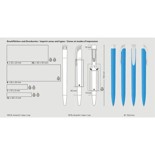Stylo Bille Rétractable Recyclé Personnalisable - Jona Matt