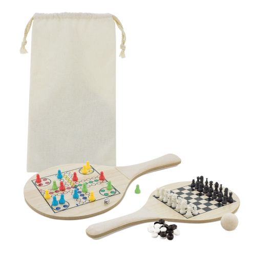 Set de Raquettes de Plage Bois et Fibre de Blé Personnalisables