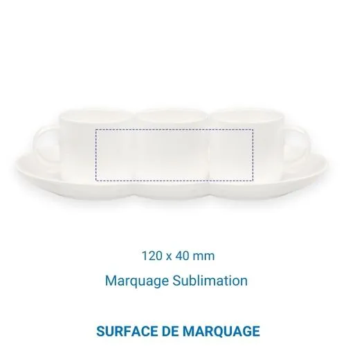 Tasse EXPRESSO avec soucoupe - 70 ml Blanc