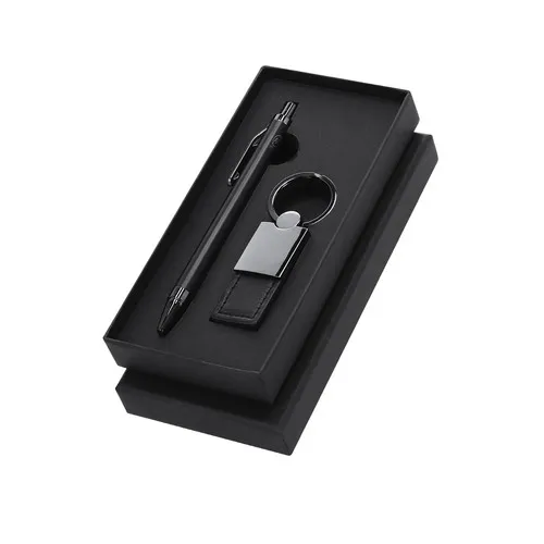 Set Cadeau Écologique Premium Stylo & Porte-Clés Personnalisable