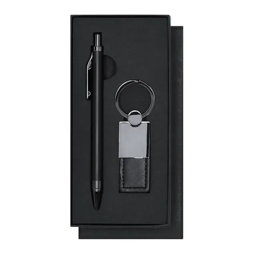 Set Cadeau Écologique Premium Stylo & Porte-Clés Personnalisable