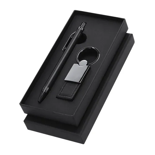 Set Cadeau Écologique Premium Stylo & Porte-Clés Personnalisable