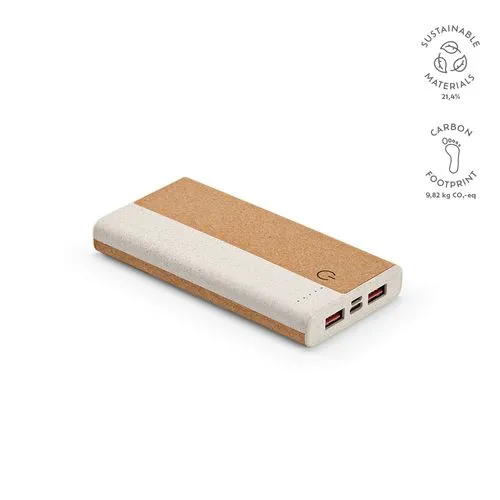 Batterie externe Archimedes en liège/paille, 15W, 10000mAh