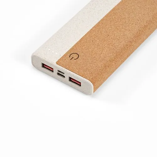 Batterie externe Archimedes en liège/paille, 15W, 10000mAh