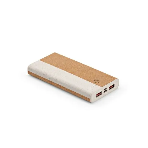 Batterie externe Archimedes en liège/paille, 15W, 10000mAh
