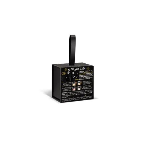 Écrin de Noël 6 Carrés de Chocolat Personnalisables - Fabrication Française