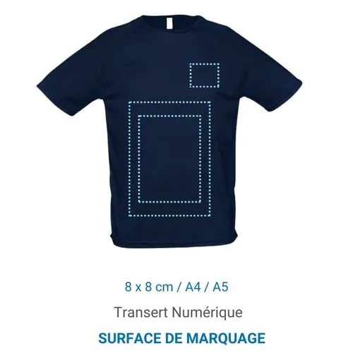 T-Shirt SPORT - 130 H/F - Blanc XXS