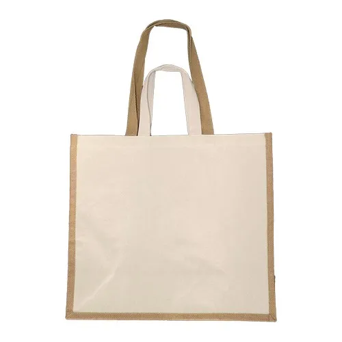 Sac Shopping Coton et Jute Personnalisable - Anses Courtes et Longues
