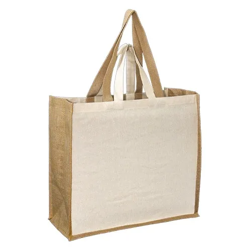 Sac Shopping Coton et Jute Personnalisable - Anses Courtes et Longues
