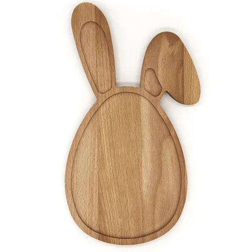 Planche à servir Lapin de Pâques en Hêtre Personnalisable 30x17 cm