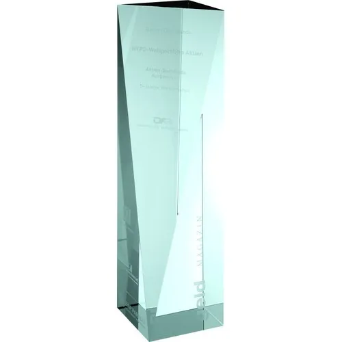 Trophée en Verre Blanc Personnalisable - Collection Victoire