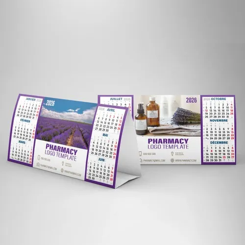 Calendrier de table triangulaire