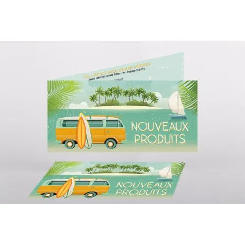 Carte publicitaire avec microfibre nettoyante personnalisée