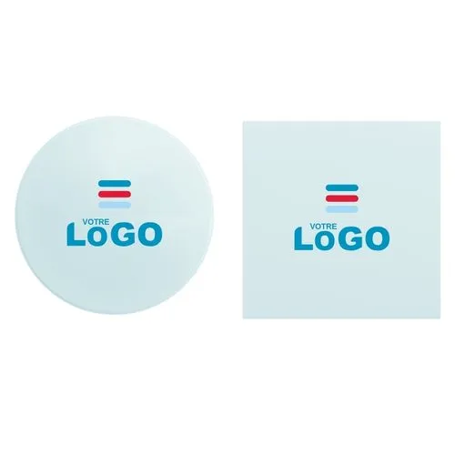 Sticker de sol brillant ROND/CARRE blanc - 100x100cm