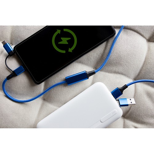 Câble de charge universel 4 en 1 personnalisable - USB-C & Micro USB