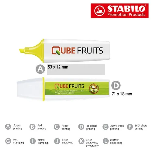 Set de 3 Surligneurs Rechargeables Personnalisables - Anti-dessèchement