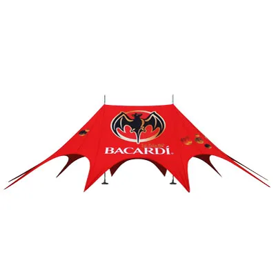 Tente Étoile 10m Personnalisable - Structure Modulaire 2 Mâts