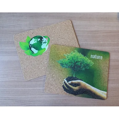 Tapis de Souris Écologique en Liège Naturel avec Impression Personnalisée