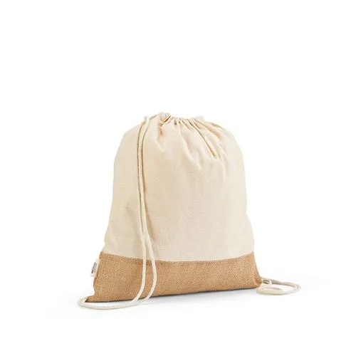 Sac à cordon Lhotse rCOTON 140 g/m². Cordon en coton recyclé