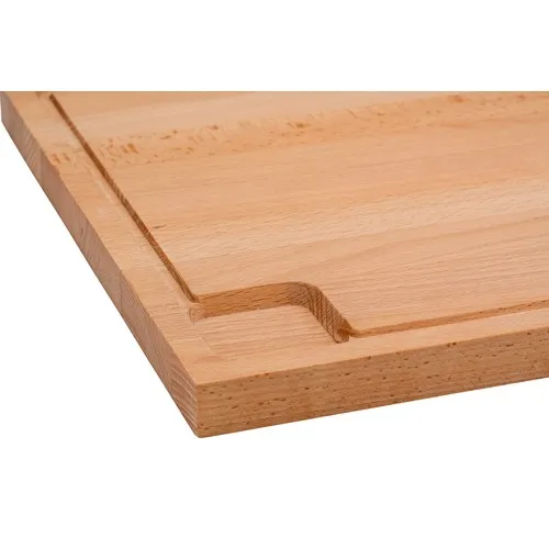 Planche à découper XXL en hêtre FSC avec gouttière et personnalisation