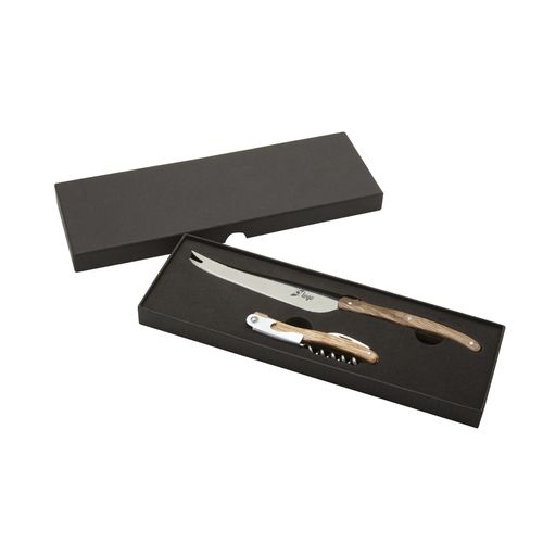 Coffret Cadeau Vin & Fromage - Couteau et Sommelier Personnalisables