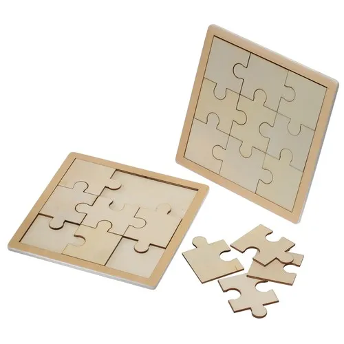 Puzzle en Bois Personnalisable 9 Pièces - Cadeau Publicitaire Écologique