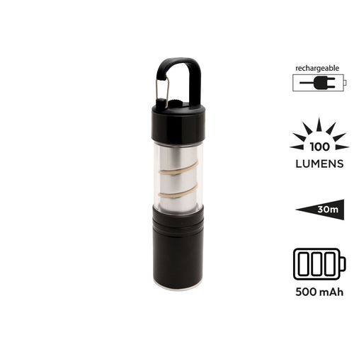 Lampe Torche Rechargeable 2 en 1 LED & Lanterne COB Personnalisable