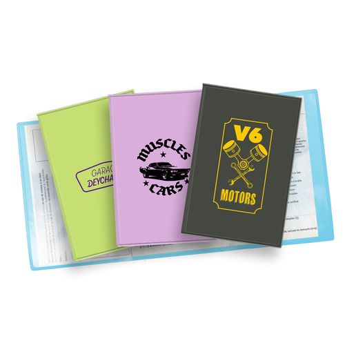 Porte Carte Grise 3 Volets Personnalisable - Fabrication Française