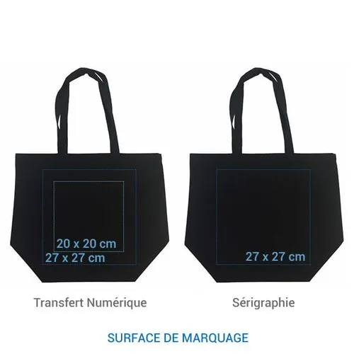 Cabas coton PRYSM 370 - Noir (noumea)