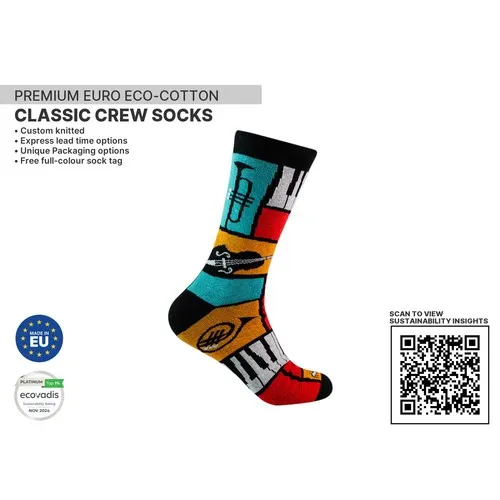Chaussettes Jacquard Personnalisées Premium - Tricot Sérigraphié