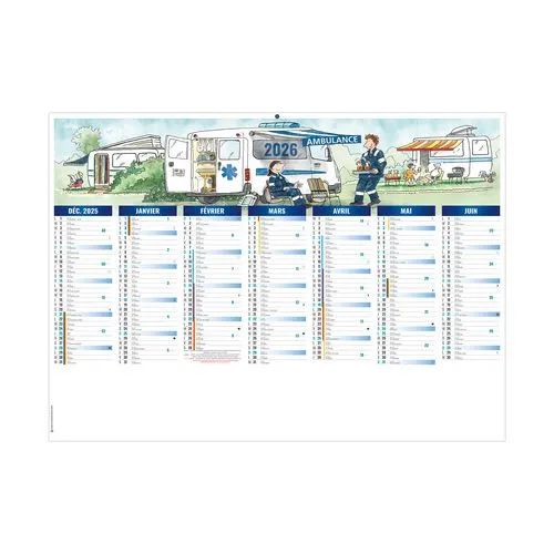 DE TOUTE URGENCE 2026 - MIDI 430 x 335 mm - LEGER 400G - SANS MARQUAGE - 1 TROU EN TETE