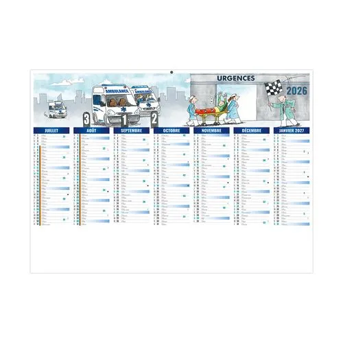 DE TOUTE URGENCE 2026 - MIDI 430 x 335 mm - LEGER 400G - SANS MARQUAGE - 1 TROU EN TETE