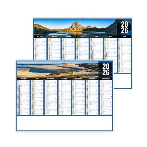 LIBERTE NOUVELLE-AQUITAINE 2026 - MIDI 430 x 335 mm - LEGER 400G - SANS MARQUAGE - 1 TROU EN TETE