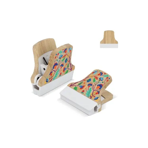 Clip Magnétique en Bambou Personnalisable - Porte-mémo Écologique