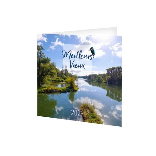 CARTE DE VOEUX - TRANQUILITE 2026  AVEC ENVELOPPE - SANS MARQUAGE