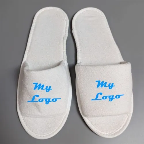 Chaussons Éponge Personnalisés avec Logo - Mules Hôtel Sur Mesure