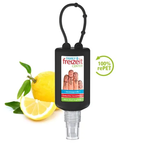 Spray Nettoyant Mains 50ml avec Bumper - Personnalisable R-PET