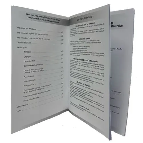 Livrets Démarches Funéraires Personnalisés - Impression Numérique