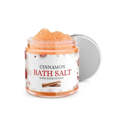 Pot de Sel de Bain Cannelle 200g Personnalisable - Cadeau Bien-être