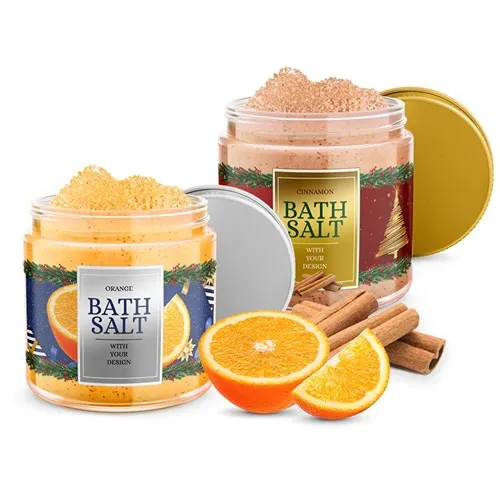Pot de Sel de Bain Cannelle 200g Personnalisable - Cadeau Bien-être