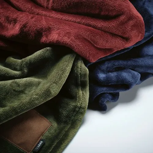 Plaid Van Eyck en rPET 240 g/m², patch personnalisable.