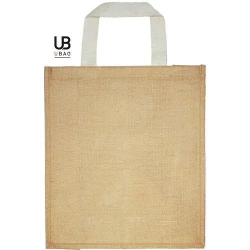 Sac Shopping Jute et Coton Personnalisable - Anses Plates 35x40 cm