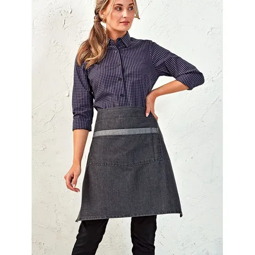 "Domain" Contrast Denim Waist Apron