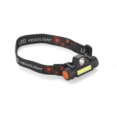 Lampe Frontale LED COB Rechargeable Personnalisable - 3W