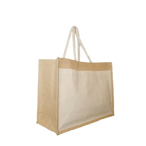 Grand Cabas Jute Naturelle - Sac Shopping Écologique Personnalisable