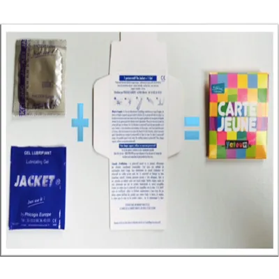 Préservatifs personnalisés avec gel en pochette cartonnée